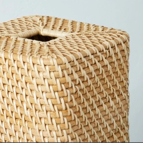 Woven Rattan Tissue Cover Box - Natural, Hearth and Hand With Magnolia - Picture 4 of 8